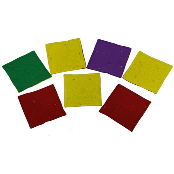 Everrich Industries Everrich  12.6 x 12.6 in. Pentagon Point to Point Bead Freece Maze Mat - EVC-0271-1