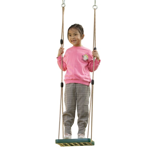Playberg Adjustable Plastic Standing Swing, Outdoor Kids Playground Swing, Green - QI003584.GN