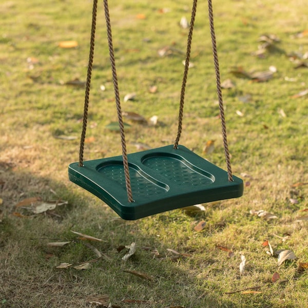 Playberg Adjustable Plastic Standing Swing, Outdoor Kids Playground Swing, Green - QI003584.GN