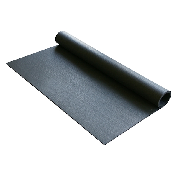 Rubber-Cal "Elliptical Mat" Heavy-Duty Rubber Mat - 3/16 in. x 4 ft. x 6.5 ft. - Black - 03-101-WABC