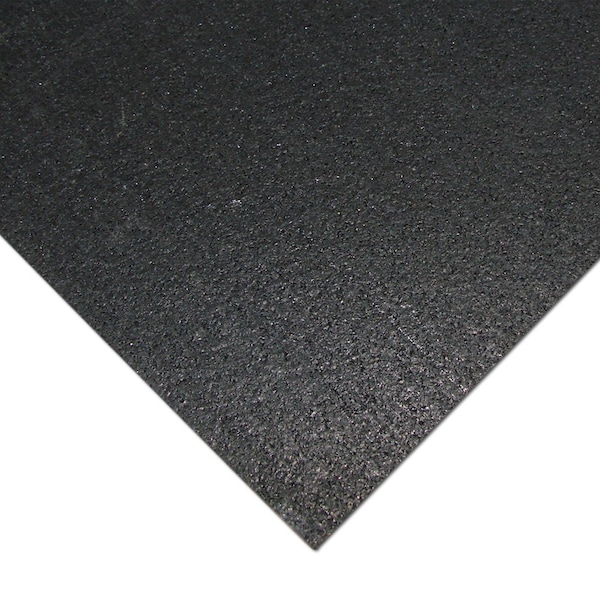 Rubber-Cal "Elliptical Mat" Heavy-Duty Rubber Mat - 3/16 in. x 4 ft. x 6.5 ft. - Black - 03-101-WABC