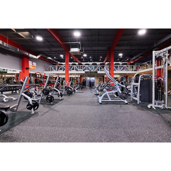 Ackland Heavy Duty Gym Flooring Mat - 3.5' x 6' x 3/4" Thick Rubber Mat - Solid Black - ZOR-RM-0004