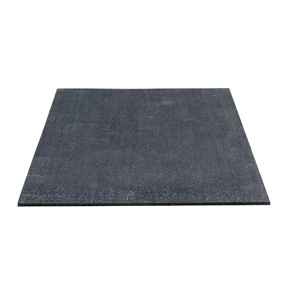Ackland Heavy Duty Gym Flooring Mat - 3.5' x 6' x 3/4" Thick Rubber Mat - Solid Black - ZOR-RM-0004