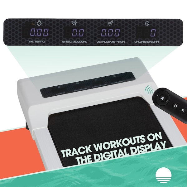 Rad Sportz Walking Pad - Under Desk Treadmill with LED Display - Portable Treadmill by White - 80-5213