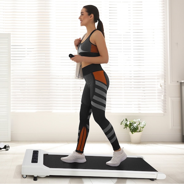 Rad Sportz Walking Pad - Under Desk Treadmill with LED Display - Portable Treadmill by White - 80-5213