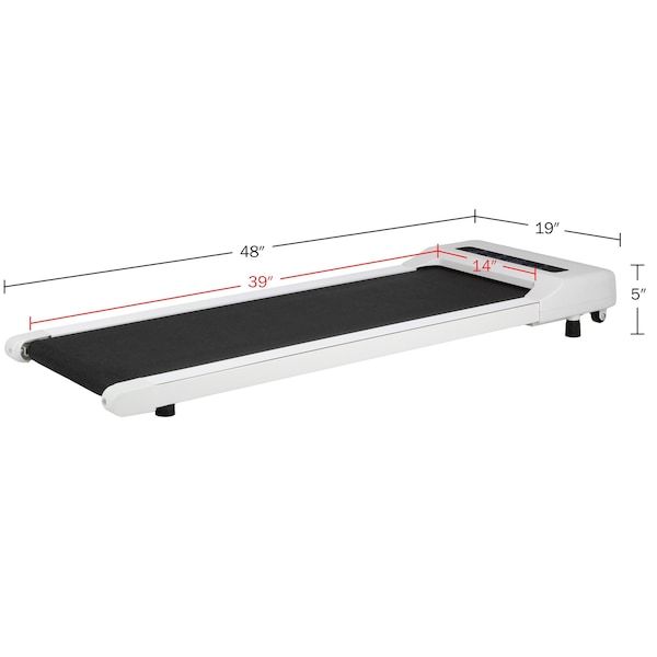 Rad Sportz Walking Pad - Under Desk Treadmill with LED Display - Portable Treadmill by White - 80-5213