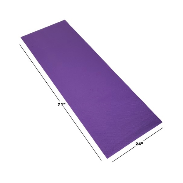 Leisure Sports Non Slip Yoga Mat Double Sided Comfort Foam, Durable Exercise For Fitness, Pilates, Workout (Purple) - 967782XKC