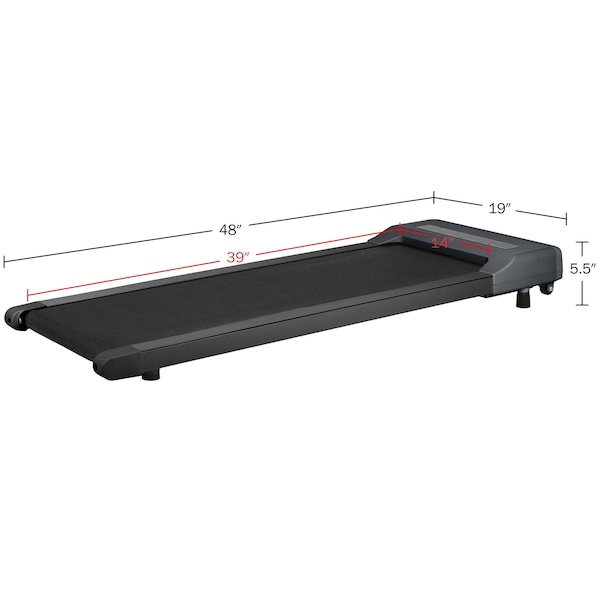 Rad Sportz Walking Pad - Under Desk Treadmill with LED Display - Portable Treadmill by Gray - 80-5214