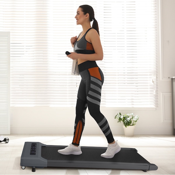 Rad Sportz Walking Pad - Under Desk Treadmill with LED Display - Portable Treadmill by Gray - 80-5214