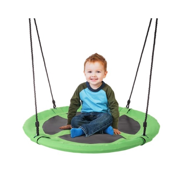 Toy Time Saucer Swing, 40-inch Diameter Hanging Tree/Swing Set with Adjustable Rope, Outdoor Playground - 837390OZS