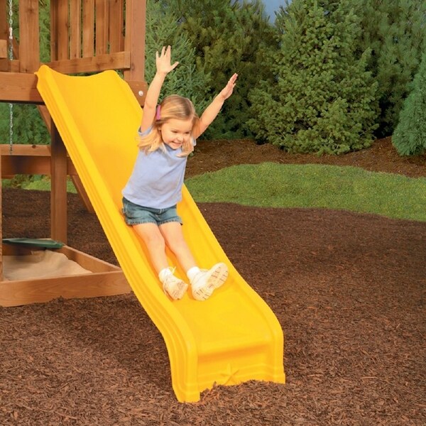 Playstar PS 8813 Scoop Slide, Conventional, HDPE, Yellow, For 48 in Playdeck - PS8813