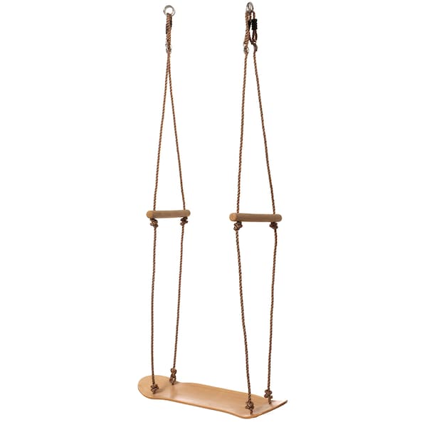 Playberg Wooden Outdoor Playground Kids Hanging Adjustable Stand Up Skateboard Swing, Tree Curved Swing Board - QI004568