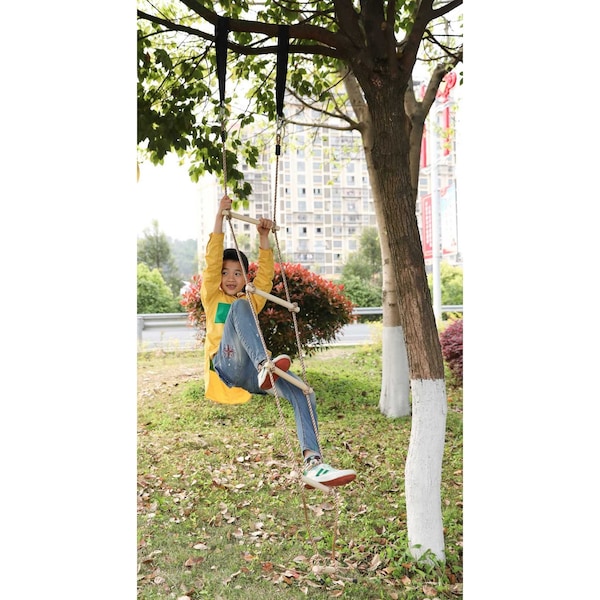 Playberg 5 Step Climbing Wooden Rope Ladder - QI003373