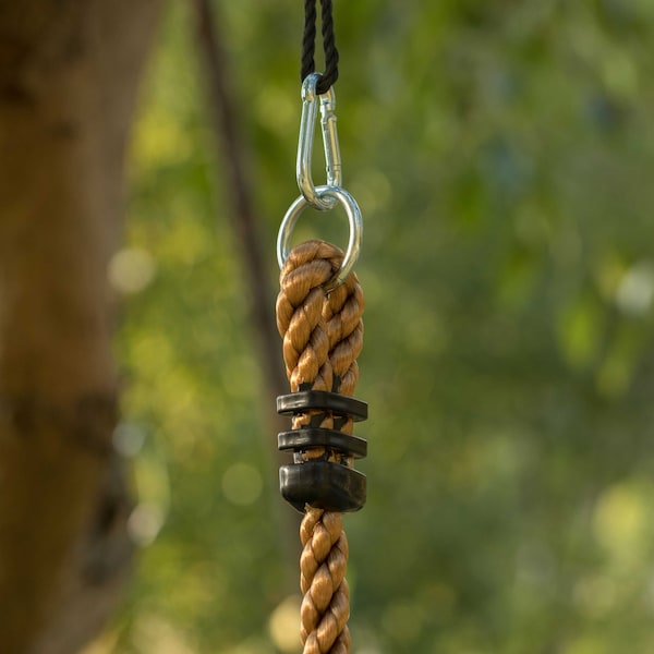 Playberg Colorful Climbing Rope with Platforms Foot Holder For Kids Indoor Outdoor Backyard - QI004077.MC