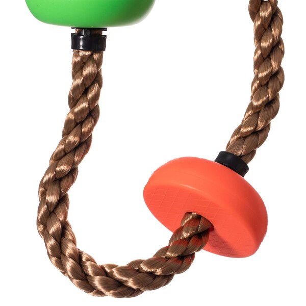 Playberg Colorful Climbing Rope with Platforms Foot Holder For Kids Indoor Outdoor Backyard - QI004077.MC