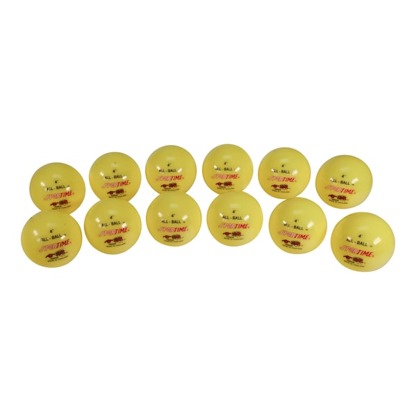Sportime BALL INFLATABLE ALL BALL 4 INCH YELLOW PACK OF 12 PK - 111000006