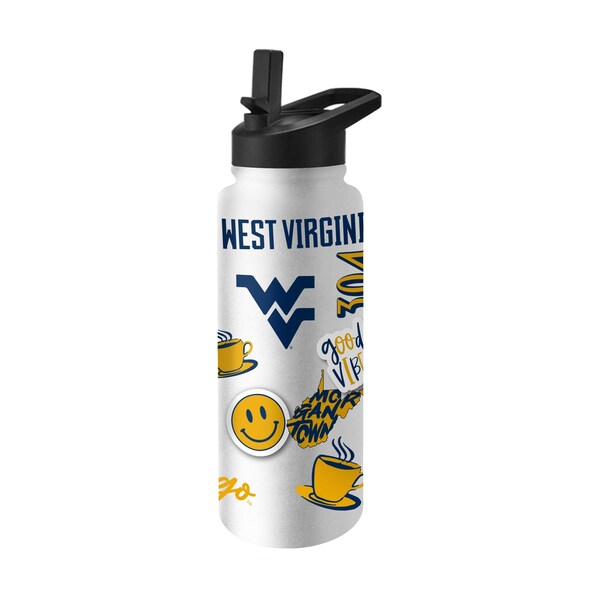 Logo Brands West Virginia 34oz Native Quencher Bottle - 239-S34QB-63