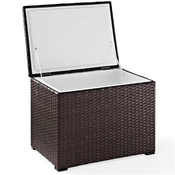 Crosley Palm Harbor Outdoor Wicker Cooler, Brown - CO7302-BR