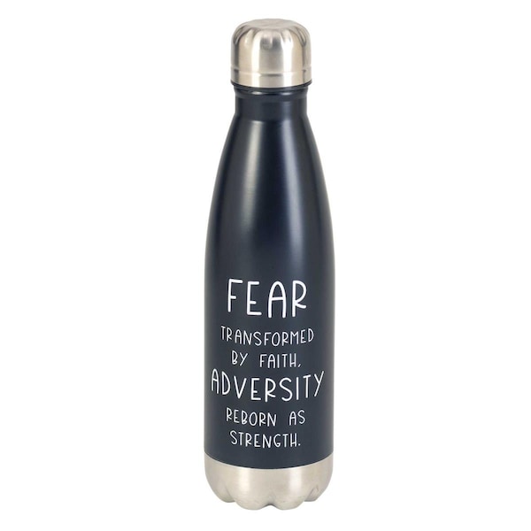 Dicksons Water Bottle Courage Football Black 17oz - SSWBBLK-11