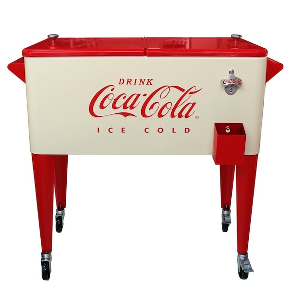 Leigh Country 80 qt. Coca-Cola Vanilla Embossed Ice Cold Cooler - CP 98131