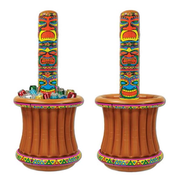 Goldengifts Inflatable Tiki Totem Cooler, 6PK - GO1864162