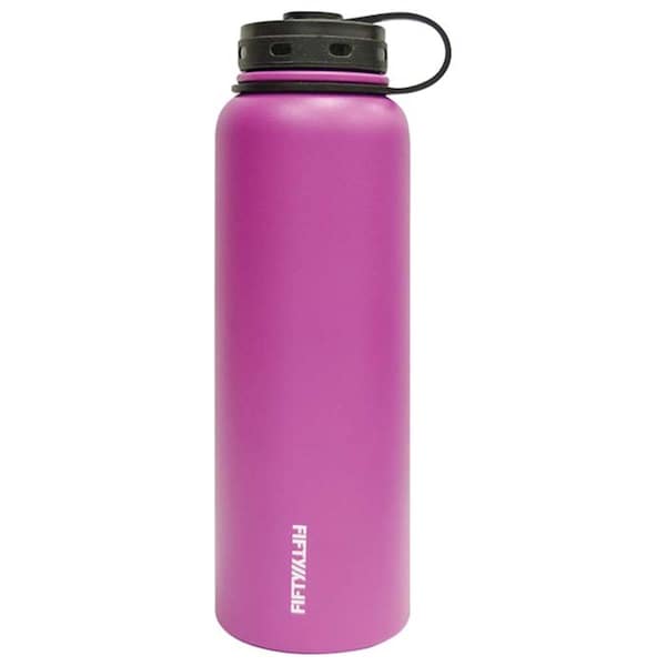 Trascocina 40 oz Insulated Bottle with 3-Finger Grip Cap, Yellow - TR3577687