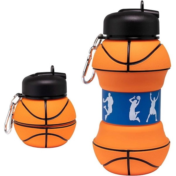 Carne 18 oz Collapsible Silicone Basketball Water Bottle - CA2611288