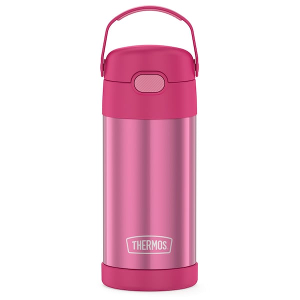 Thermos 12-Ounce FUNtainer Vacuum-Insulated Stainless Steel Bottle Pink - F4100PK6