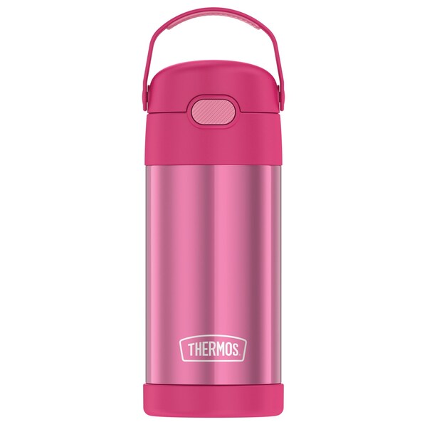 Thermos 12-Ounce FUNtainer Vacuum-Insulated Stainless Steel Bottle Pink - F4100PK6