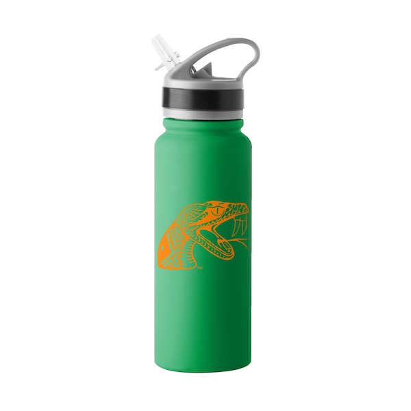 Logo Brands Florida A&M 25oz Logo Stainless Single Wall Flip Top Bottle - 137-S25UFTB-8