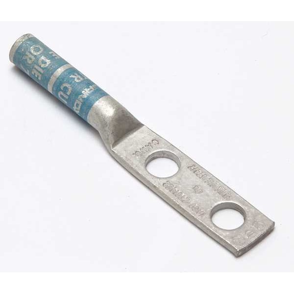 Conector de compresión de dos orificios de Burndy, calibre 6 AWG, longitud: 2.78 pulgadas - YA6C2TC14E2