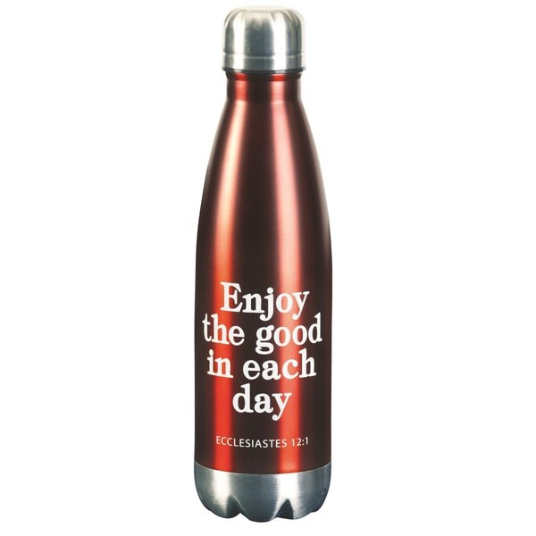 Dicksons Water Bottle Enjoy The Good Red 17 oz - SSWBR-13