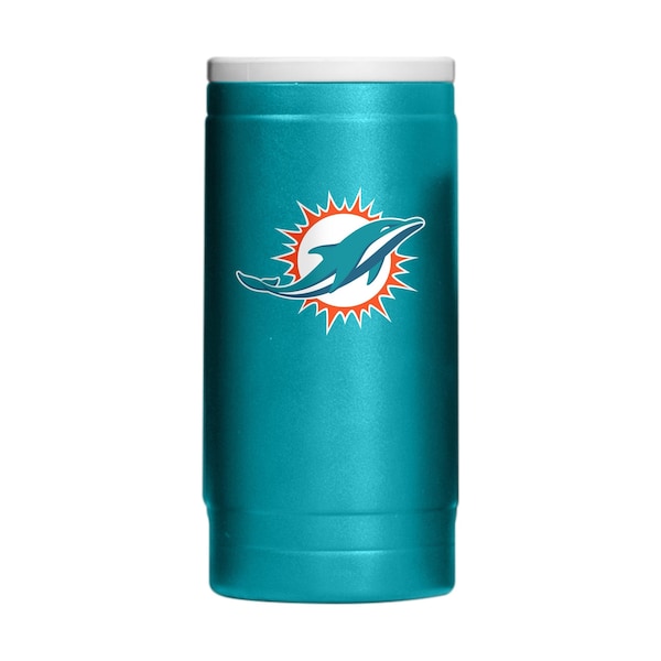Logo Brands Miami Dolphins Flipside Powder Coat Slim Can Coolie - 617-S12PC-34