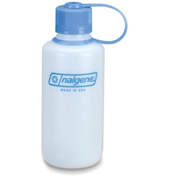 Nalgene 1 Pint High Density Polyethylene Natural Mouth Loop Top Bottle - 340589
