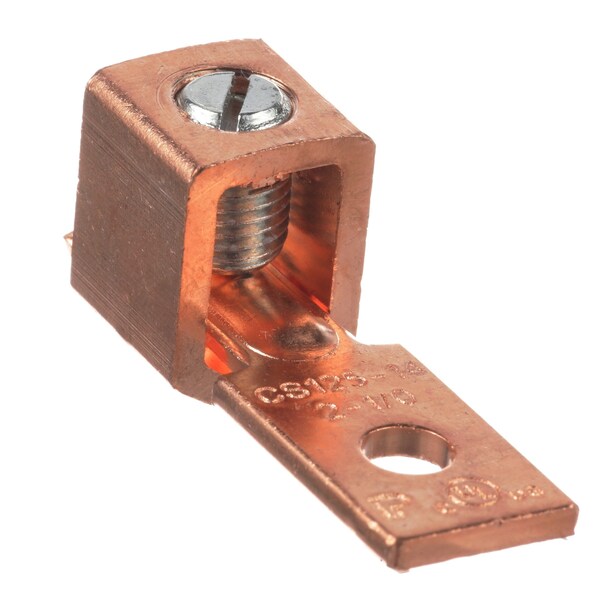 Conector mecánico de cobre Panduit, 1 orificio, 1 barril, recto Fl, CS125-14SL-QY - CS125-14SL-QY