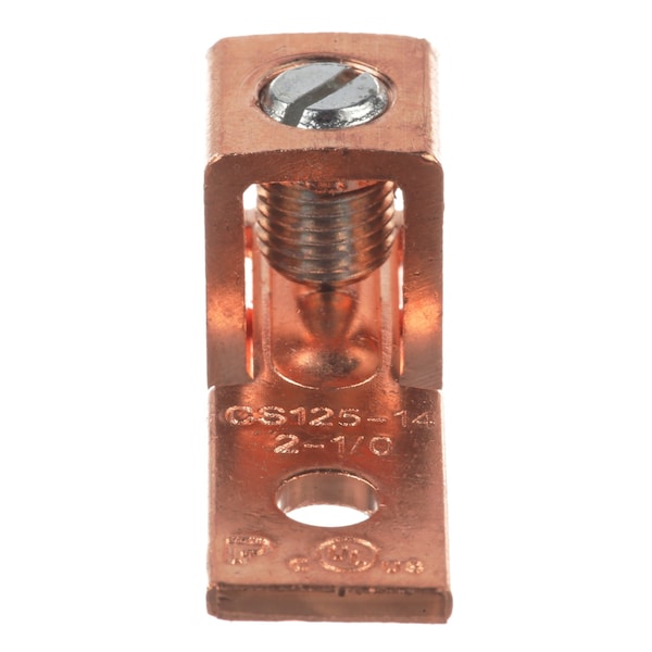 Conector mecánico de cobre Panduit, 1 orificio, 1 barril, recto Fl, CS125-14SL-QY - CS125-14SL-QY