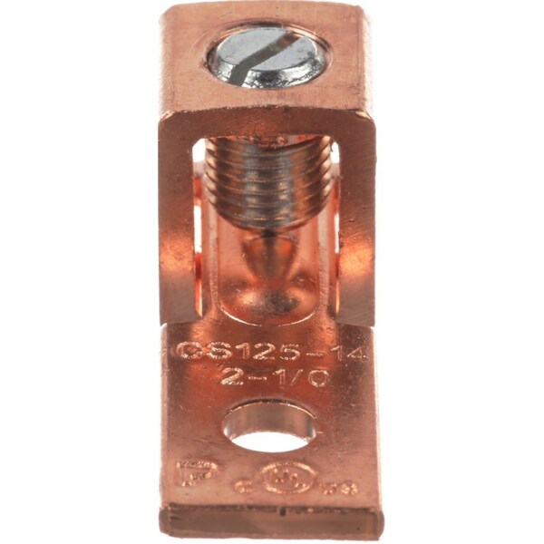 Conector mecánico de cobre Panduit, 1 orificio, 1 barril, recto Fl, CS125-14SL-QY - CS125-14SL-QY