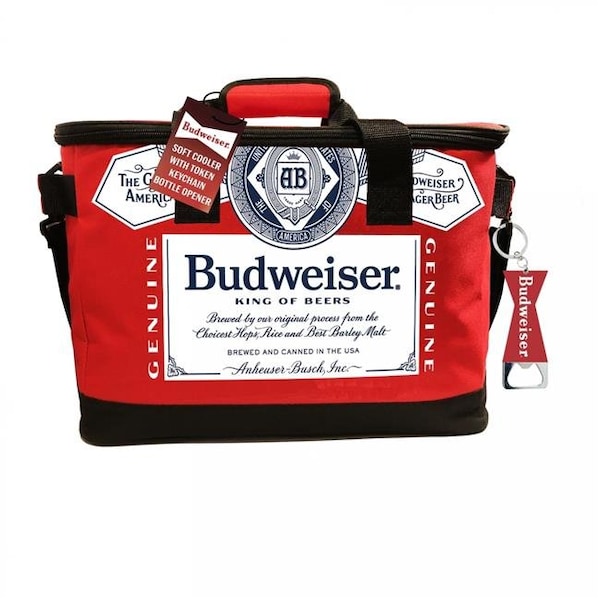 Budweiser Budweiser 828551 Fabric Cooler with Bottle Opener - 828551