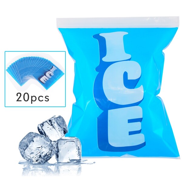 Nutrichef Ice Bag Cooler Pouches(20 Bags) - PKICPAK5