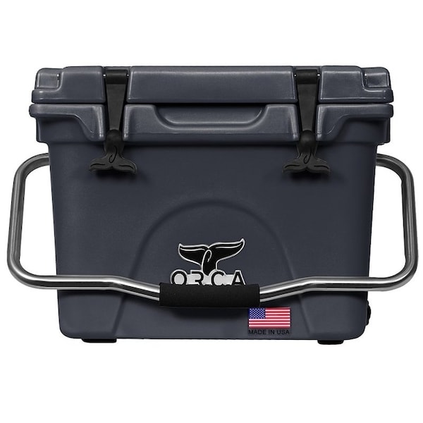 Orca Cooler, 20 qt Cooler, Plastic, Charcoal, 10 days Ice Retention - ORCCH020