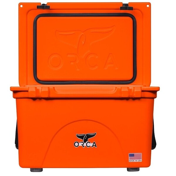 Orca Cooler, 40 qt Cooler, Blaze Orange, Up to 10 days Ice Retention - ORCBZO040