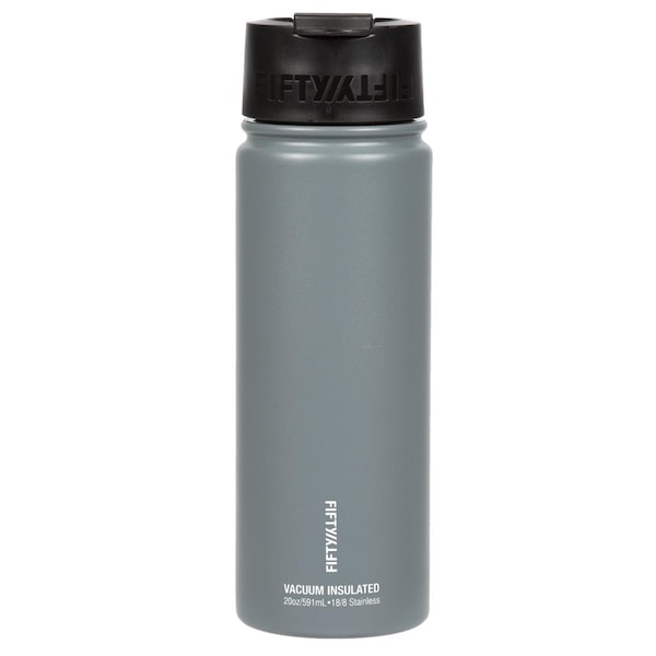 Eat-In Tools 20 oz Double-Wall Vacuum-Insulated Bottles with Flip Cap, Slate Grey - EA3538067