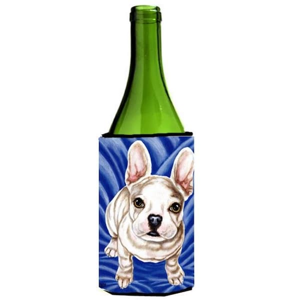Carolines Treasures Carolines Treasures AMB1351LITERK Diamond in Blue French Bulldog Wine Bottle Can cooler Hugger - AMB1351LITERK