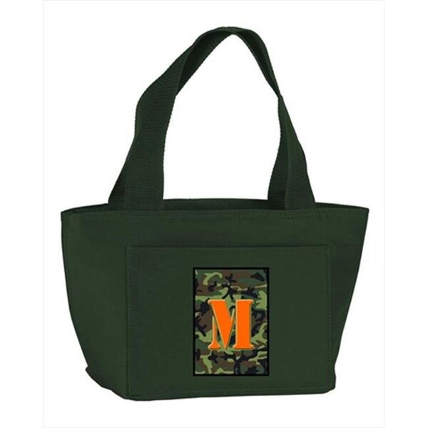 Carolines Treasures Carolines Treasures CJ1030-M-GN-8808 Monogram Letter M - Camo Green Insulated Cooler Lunch Bag - CJ1030-M-GN-8808