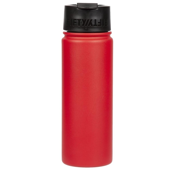 Eat-In Tools 20 oz Double-Wall Vacuum-Insulated Bottles with Flip Cap, Cherry Red - EA3540945