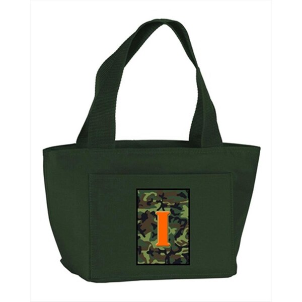 Beyondbasketball Monogram Letter I - Camo Green Insulated Cooler Lunch Bag - BE2930286