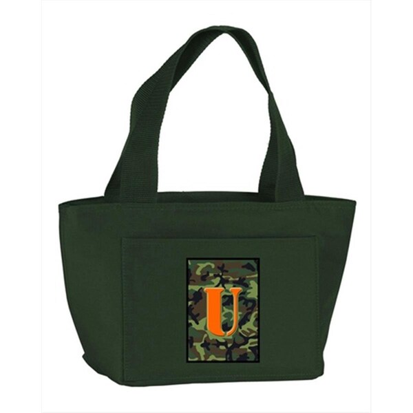 Carolines Treasures Monogram Letter U - Camo Green Insulated Cooler Lunch Bag - CJ1030-U-GN-8808
