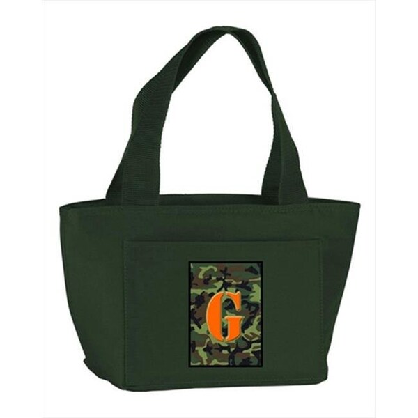 Carolines Treasures Carolines Treasures CJ1030-G-GN-8808 Monogram Letter G - Camo Green Insulated Cooler Lunch Bag - CJ1030-G-GN-8808