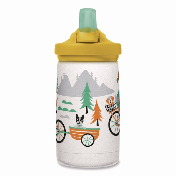 Camelbak Eddy + Kids Water Bottle, Biking Dogs Design, 12 oz, Multicolor - 2665107035