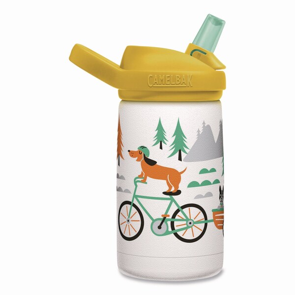 Camelbak Eddy + Kids Water Bottle, Biking Dogs Design, 12 oz, Multicolor - 2665107035